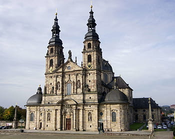 béžový, beton, kaple, během dne, šedá, hnědý, kostel, dva, věže, architektura, budova