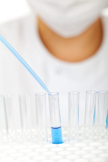 Průhledná, skleněné zkumavky, modrý, kapalný, biologie, výzkum, laboratoř, technologie, lékařský, Věda, vědec