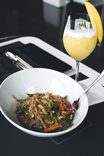 thai noodles, εστιατόριο, thai, λαζάνια, μαύρος, τρώγοντας έξω, φαγητό, λαχανικό, καλοφαγάς, γεύμα, δείπνο