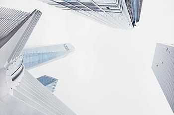 Basso, fotografia ad angolo, alto, sorgere edifici, giorno, architettura, bianca, costruzione, infrastruttura, grattacielo, Torre