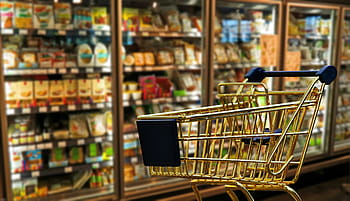 nákupní košík, lednička, nakupování, podnikání, maloobchodní, doprava, supermarket, jídlo, nákupu, hudba