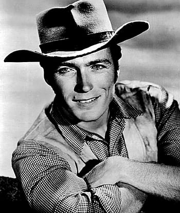 portrait photo, man, wearing, hat, sport shirt, clint eastwood, star, publicity, rawhide, television, person