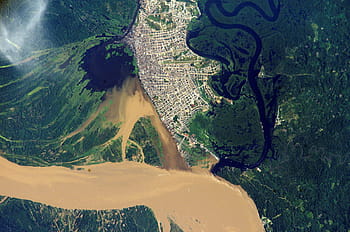 nasaの衛星画像、 NASA、 衛星画像、 イキトス、 アマゾンの熱帯雨林、 ペルー、 都市、 写真、 地理、 パブリックドメイン、 川