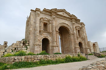 Jordán, jerash, gerasa, zřícenina, starověk, chrám, římský, archeologie, historicky, architektura, dekapolis