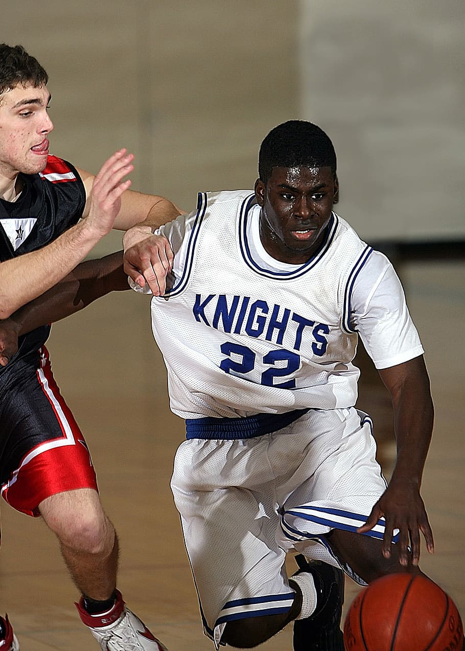 Basketball, hráč, sportovec, hra, soutěž, míč, sport, hrát si, střední škola, teenager, akce
