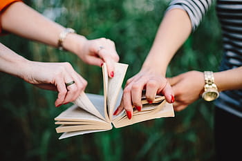 muda, wanita, menghancurkan, buku, wanita muda, tangan, gadis, marah, Tangan manusia, orang-orang, belajar