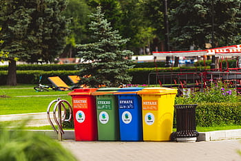 park, waste separation, recycling, garbage, waste, garbage can, blue, waste bins, paper wheelie bin, paper waste, plastic