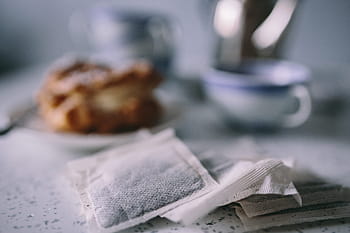 クリーム、 パフ、 コーヒー、 ティー、 クリームパフ、 お茶、 カップ、 ケーキ、 甘い、 クッキー、 人なし