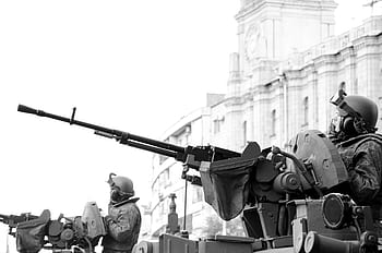 black and white, military, army, gun, war, vehicles, weapons