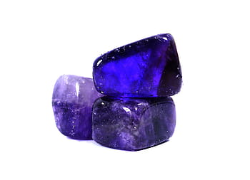 tiga batu permata ungu, batu, permata, kristal, berharga, batu permata, kemewahan, cemerlang, harta, biru, mineral