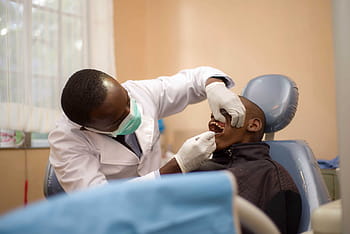 tandlæge, lave, tænder, mand, Kenya, dental, læge
