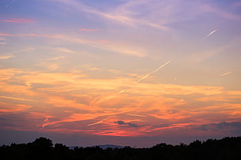 un altro, cielo al tramonto, meraviglioso, tramonto, cielo, scie chimiche, nuvole, colorato, colori, sera, notte