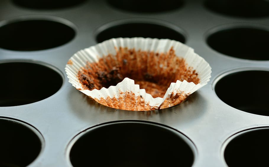 košíček vložky, horní, Šedá, cupcake forma, forma muffinu, muffin poháry, pekáčku, papírové kelímky, prázdný, jedl, zacházet