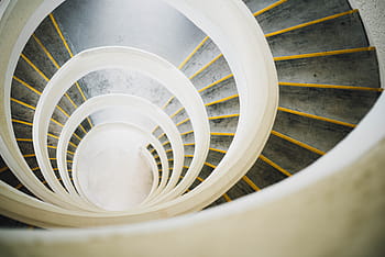 točité schodiště, spirála, schodiště, fotografování, architektura, budova, schody, schodiště a schodiště, kroky, abstraktní, uvnitř