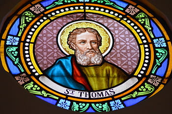 stained glass, colorful, portrait, saint, apostle, thomas, color, religion, church, person, faith
