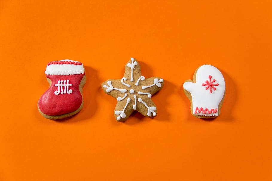 gingerbread, color, set, orange, christmas decorations, decorative, christmas, christmas decoration, advent, christmas cookies, baking