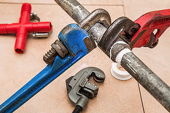 modrý, Červené, Klíče na trubky, instalatérské práce, trubka, klíč, instalatér, opravit, údržba, renovace, práce