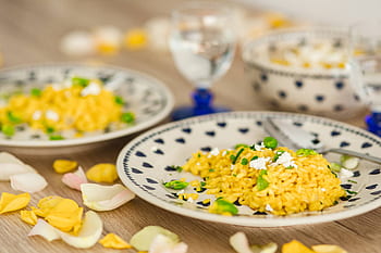 bunga-bunga, kuning, meja, menyenangkan, imut, makanan, romantis, makan, makan malam, restoran, Desain
