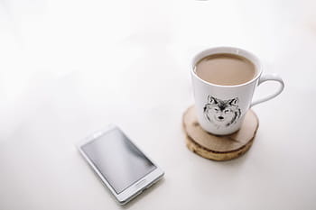 notebook, putih, smartphone, berbagai, item, Hitam-putih, kopi, cangkir kopi, ponsel, penyelenggara, blackandwhite
