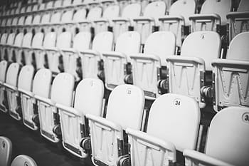 stadion kursi, hitam, putih, bernomor, stadion, kursi, hitam dan putih, bw, kosong, sepak bola, hoki