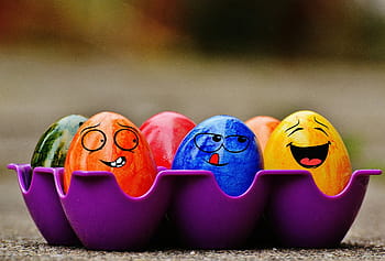 dipinto, uova, vassoio, Pasqua, uova di Pasqua, divertente, colorato, buona Pasqua, uovo, colore, Halloween