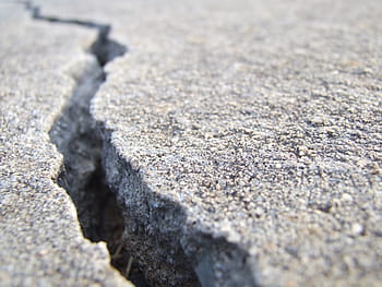 crack, beton, přestávka, zlomený, prasklý, povrch, textura, přízemní, Šedá, chodník