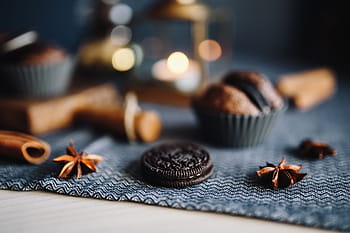 oreo muffin, Oreo, muffin, piala, kue, makanan, buatan sendiri, masak, lezat, roti, hidangan penutup