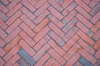 cihlový, rybí kost, vzor, zdivo, chodník, cesta, dlažba, textura
