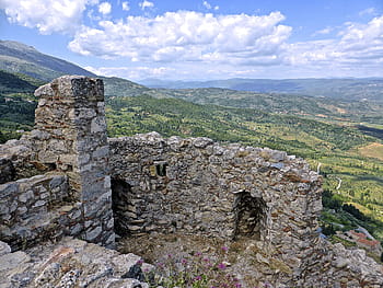 mystras, citadel, fortress, walls, castle, fortification, historical, fortified, defense, old, medieval