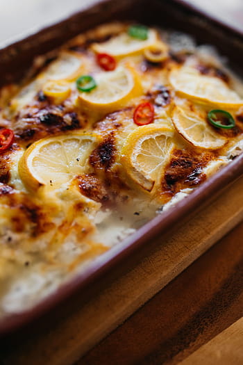 casserole ikan, lemon, rempah-rempah, Ikan, casserole, keju, makanan, buatan sendiri, makan siang, makan, makan malam