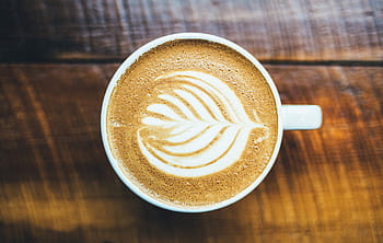 cappuccino, bílý, keramický, detailní, fotografie, káva, kavárna, džbánek, dekorativní, napít se, nápoj