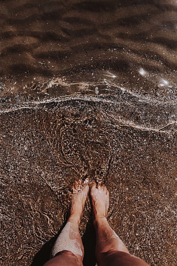piernas, arena, hembra, playa, caucásico, océano, persona, mar, verano, agua, mujer
