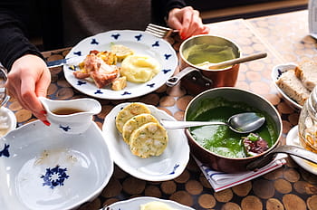 dining, czech restaurant, Dining in, Czech, restaurant, hands, meat, wood, food, human Hand, meal