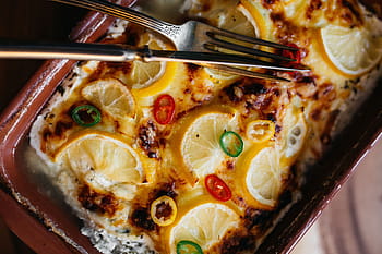 casserole ikan, lemon, rempah-rempah, Ikan, casserole, keju, makanan, buatan sendiri, makan siang, makan, makan malam