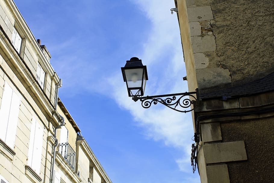 Ornate, Street Lamp, French, lamp, decorative, antique, vintage, electric, classic, electricity, retro