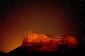 fotografování, Skalní formace, hvězd, Příroda, hora, útes, nebe, noc, krajina, utah, rock - objekt