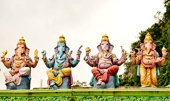 čtyři, sochy ganesha, během dne, Hind, malajsie, Asie, chrám, náboženství, cestovní ruch, cestovat, indický