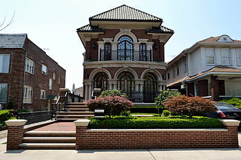 Dům, Domov, rezidence, královny new york, obytný, majetek, nemovitý, architektura, rodina, Nový, cihlový dům
