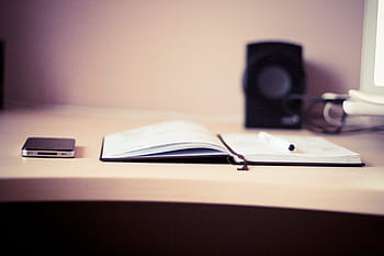 preto, Diário, iPhone, mesa, casa, gestão, móvel, caderno, caneta, planejamento, gerenciamento de tempo