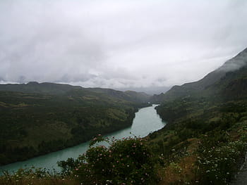 báker river landscape, Báker River, landscape, Chile, baker river, clouds, photos, public domain, river, valley, nature