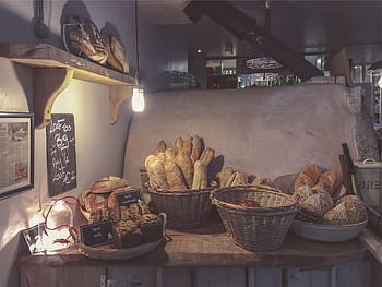 Brot, Bäckerei, Backen, Körbe, Laibe, Lebensmittel