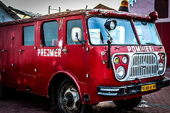 Červené, hasičský vůz, modrý, nebe, během dne, modré nebe, hasičská stříkačka, auto, přeprava, pozemního vozidla, britská kultura