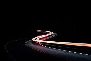 fotografia timelapse, veicolo, avvolgimento, strada, buio, notte, asfalto, viaggio, luce, autostrada, traffico