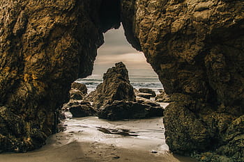 landscape photo, rock formation, body, water, sea, ocean, waves, nature, rocks, coast, shore