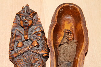 mummy, sarcophagus, egypt, souvenir, shoe, old, wood - Material