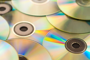 discos compactos, pila, CD, DVD, colorido, copia, dj, djing, verde, medios, películas