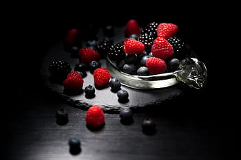 malina, ostružina, bluberry šarže, temná nálada jídlo, lichtspiel, bobule, maliny, ovoce, sladký, jídlo, vitamíny
