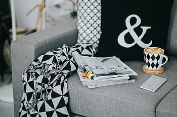 interior, revistas, café, xícara, relaxante, leitura, hora, sofá, tarde, arte do café, descansando