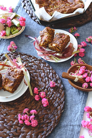 torta al rabarbaro fatta in casa, fatti in casa, rabarbaro, torta, dolce, Pasticcino, trattare, cibo, buongustaio, piatto, al forno