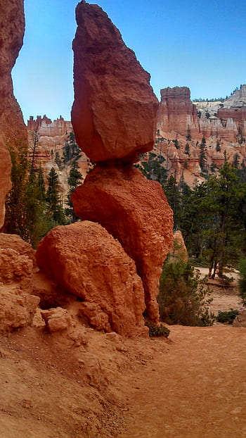 vyvážená skála, bryce kaňon, Skalní formace, eroze, utah, pískovec